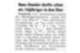 [Name maskiert] durfte schon als 16jähriger in [Name maskiert]