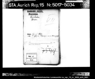 Die Dispensierung des Schustergesellen Heinrich Buß in Emden von der Wanderpflicht