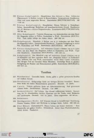 Textilien (Nr. 215-222)