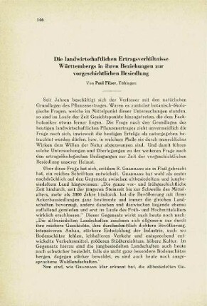 Die landwirtschaftlichen Ertragsverhätnisse Württembergs in ihren Beziehungen zur vorgeschichtlichen Besiedlung