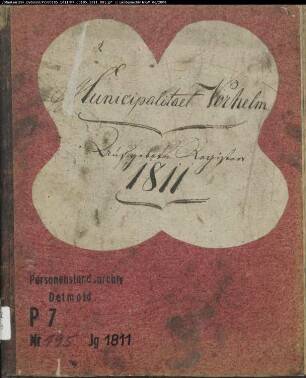 Zivilstandsregister der Munizipalität Vorhelm (Aufgebote 1811). (Gemeinde: Vorhelm, Kreis Beckum)