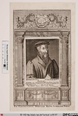 Bildnis Robert I Estienne (lat. Robertus Stephanus)