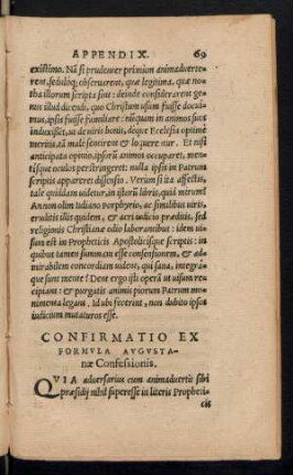 Confirmatio Ex Formula Augustanae Confessionis.