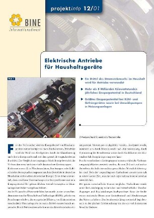 Elektrische Antriebe für Haushaltsgeräte.