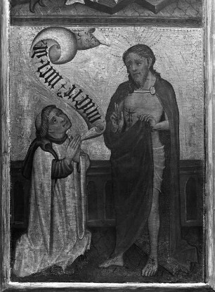 Martinsaltar : Martinsaltar. Holz, bemalt (um 1430). Detail. Graz: Steiermärkisches Landesmuseum Joanneum