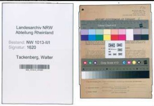Entnazifizierung Walter Tackenberg , geb. 29.04.1903 (Einkaeufer)