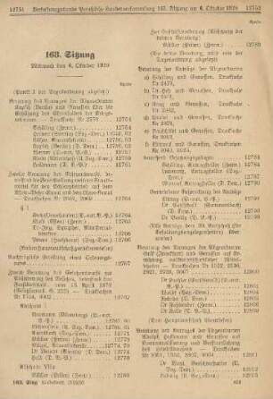 163. Sitzung. Mittwoch den 6. Oktober 1920