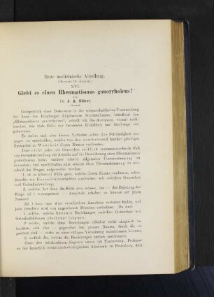 Erste medicinische Abteilung.