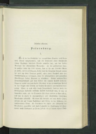 Zehntes Kapitel. Petersburg