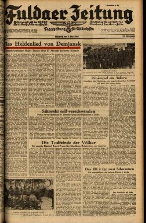 Ausgabe vom Mittwoch, den 05. Mai 1943.