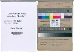 Entnazifizierung Herbert Jabs , geb. 26.06.1898 (Einzelhaendler)