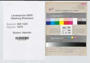 Entnazifizierung Heinrich Schorn , geb. 06.09.1889 (Arbeiter)