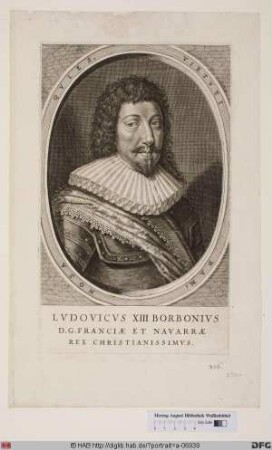 Bildnis Ludwig (Louis) XIII., König von Frankreich und Navarra (reg. 1610(16)-1643)