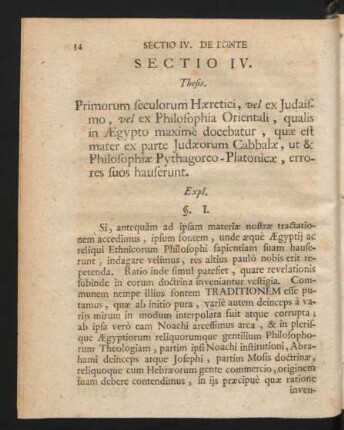 Sectio IV.
