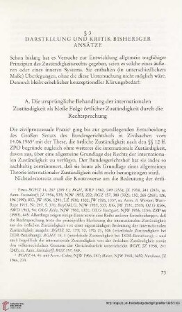 § 3: Darstellung und Kritik bisheriger Ansätze