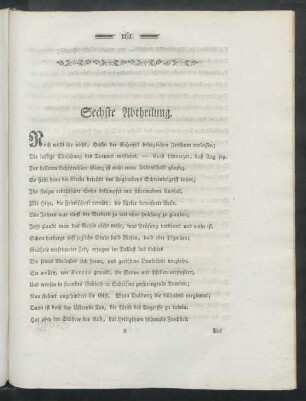 Sechste Abtheilung