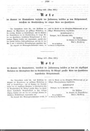 Beilagen zu Protokoll, 202. Sitzung