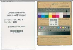 Entnazifizierung Paul Brockhausen , geb. 10.10.1887 (Landwirt)