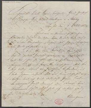 Brief an B. Schott's Söhne : 09.10.1824