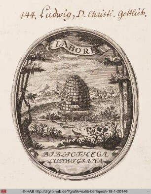 Exlibris des Christian Gottlieb Ludwig