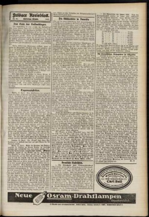 Dritte Ausgabe vom Samstag, den 19. April 1913.