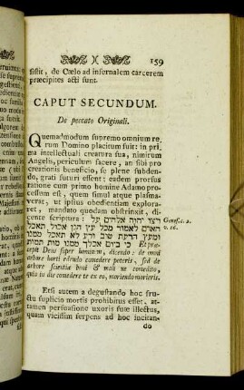 Caput secundum. De peccato Originali.