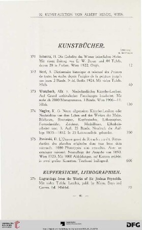 Kunstbücher (Nr. 371-375)