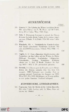 Kunstbücher (Nr. 371-375)