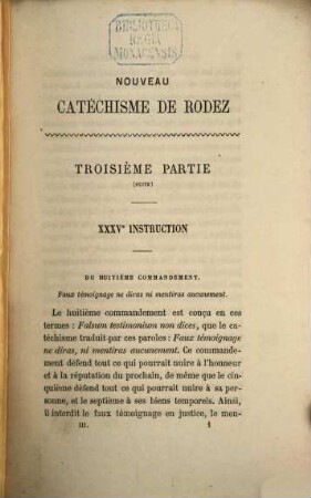 Le catéchisme de Rodez : Expliqué en forme de prônes. Ouvrage également utile au clergé, aux communautés religieuses et aux fidèles, 3
