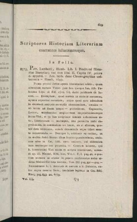 609-807, Scriptores Historiam Literariam enarrantes inlustrantesque