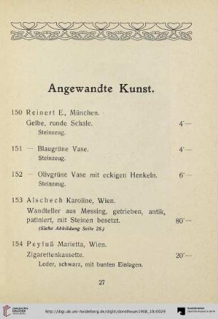 Angewandte Kunst (Nr. 150-174)