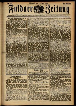 Ausgabe vom Mittwoch, den 21. Juni 1893.