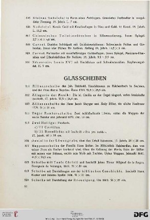 Glasscheiben (Nr. 811-825)