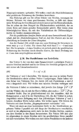 § 38. Der Parallelismus von Levi-Civita