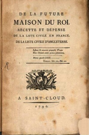 De la future Maison du roi