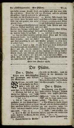 Der I. Psalm. - Der 77. Psalm.
