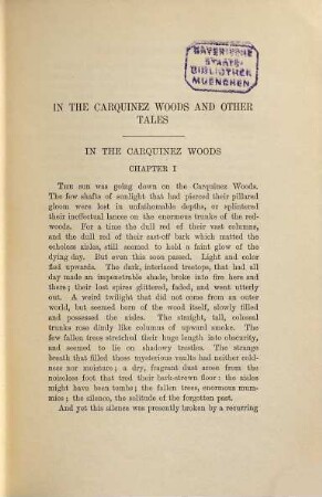 The writings of Bret Harte : with introductions, glossary, and indexes, 4. In the Carquinez Woods and other tales