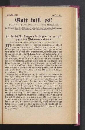 Oktober 1910. Heft. 10