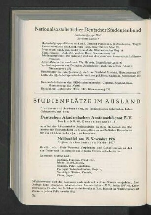 Studienplätze im Ausland