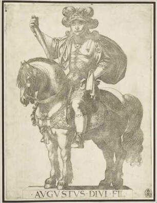 Augustus (Blatt 2, aus der Serie der Reiterbildnisse der ersten zwölf römischen Kaiser)