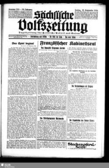 Sächsische Volkszeitung : für christliche Politik und Kultur