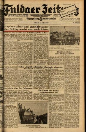 Ausgabe vom Mittwoch, den 09. Juni 1943.