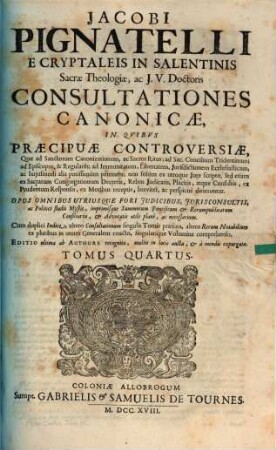 Consultationes Canonicae. 4