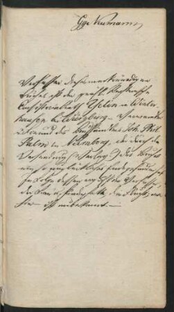 Vortitelblatt mit handschriftlichem Eintrag