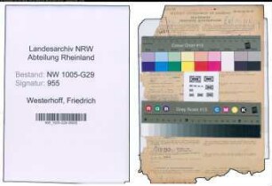 Entnazifizierung Friedrich Westerhoff , geb. 21.11.1911 (Bahninspektor)