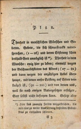 Johann Daniel Falks Satiren, 2. Die Gebete. Die Eitelkeit. Die Schmausereien. Die Jeremiade. Die Mode