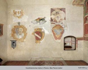 Verschiedene Wappen, unter anderem von Giovanni Cavalcante und Amerigo di Vicenzo Vespucci
