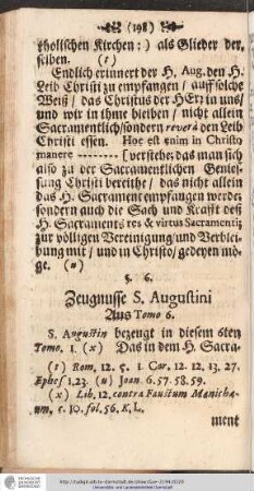 Zeugnusse S. Augustini. Auß Tomo 6.