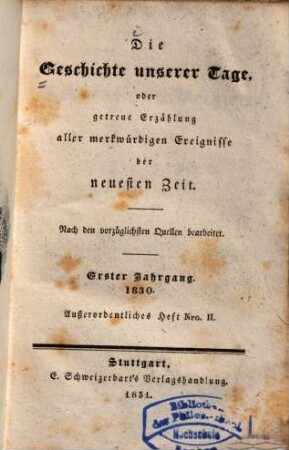Die Revolution in Belgien im Jahre 1830 : Nach den zuverläßigsten Berichten zusammengestellt