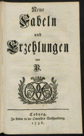 Neue Fabeln und Erzehlungen